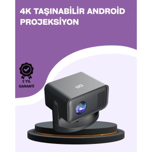 Dahili Hoparlörlü ve Uzun Ömürlü LED Lambalı Akıllı Projektör