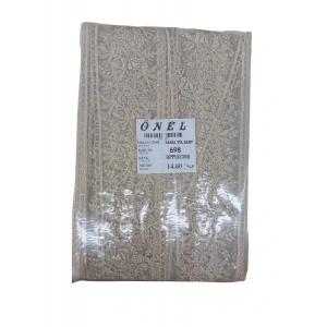 Dantel Polyester Sanal Tül Bant Cappucino 14,60 Metre En 6 cm ON-698-C