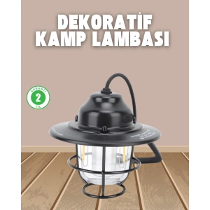 Dekoratif ve Fonksiyonel Taşınabilir Kamp Gece Lambası