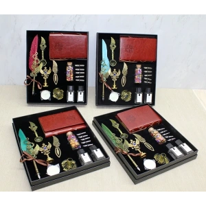 Deri Defterli Divit Hokka Ve Mühür Seti Model 1