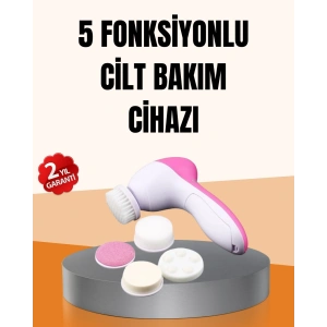 Derin Temizleme ve Masaj İçin 5 Başlıklı Yüz Cilt Bakım Aleti