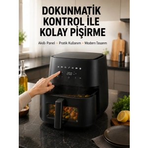 Dijital Dokunmatik Air Fryer Yağsız Sıcak Hava Fritözü