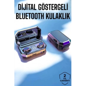 Dijital Göstergeli Bluetooth Bağlantılı Kulaklık Dokunmatik Kontrol