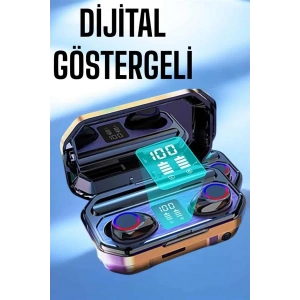 Dijital Göstergeli Bluetooth Bağlantılı Kulaklık Dokunmatik Kontrol