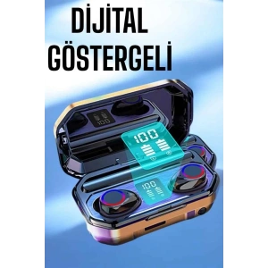 Dijital Göstergeli Bluetooth Bağlantılı Kulaklık Dokunmatik Kontrol