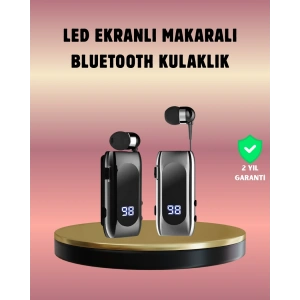 Dijital Göstergeli Bluetooth Kulaklık – Klipsli ve Şık Tasarım