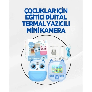 Dijital Termal Yazıcılı Mini Kamera – HD Video & Anında Fotoğraf Çıktısı