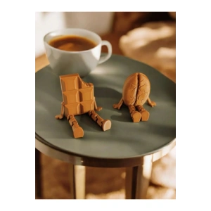 Eco Lounge Kahve & Çikolata Figür Seti 5 cm – Ofis Masaüstü Dekor 3D Baskı