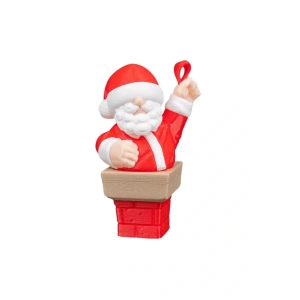 Eco Lounge Noel Baba Ağaç Süsü 6 cm – Baca Temalı Minyatür Yılbaşı Dekoru