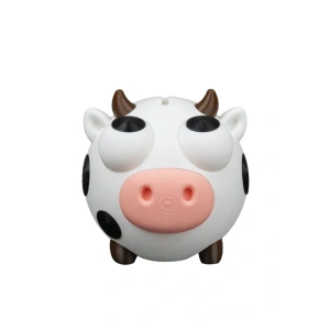 Eco Lounge Sevimli İnek Kumbara 13 cm – Dekoratif Para Kutusu 3D Baskı