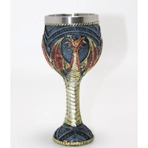 Ejderha Tasarımı 3D Kabartmalı Çelik Kadeh Bardak