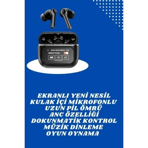 Ekranlı Yeni Nesil Pro Kulaklık ve Akıllı Saat Kampanyası Kulak İçi Mikrofonlu
