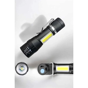 El Feneri Led USB Şarjlı Zoom Mini Led Işık Acil Durum Feneri