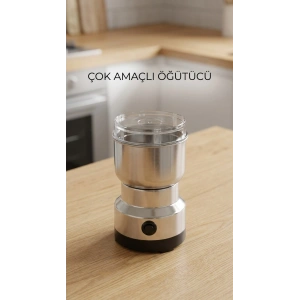 Elektrikli Kahve ve Baharat Öğütücü, Paslanmaz Çelik Bıçaklı, Kapaklı