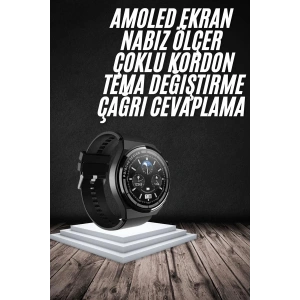 En Çok Tercih Edilen Akıllı Saat Amoled Ekran Nabız Sensörü GPS Uyumlu Adımsayar
