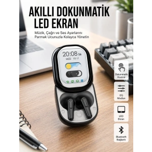 ENC Destekli Bluetooth 5.4 Kulaklık – EQ Ayarlı, Akıllı Kutulu
