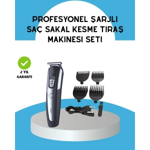 Ergonomik Profesyonel Tıraş Makinesi Saç Sakal Kesme ve Düzeltme