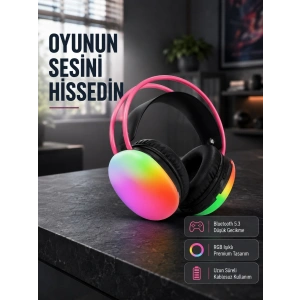 Ergonomik RGB Bluetooth Kulaklık 3D Ses Yeni Nesil