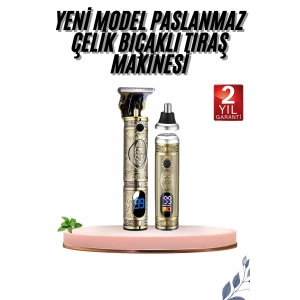 Erkeklere Özel 3 Başlıklı Tıraş Makinesi Saç Sakal Ense Kulak Tıraşına Uygun