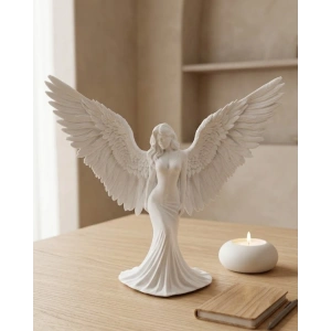 Estetik Melek Kadın Figürlü 3D Dekoratif Biblo Modern Salon Dekoru