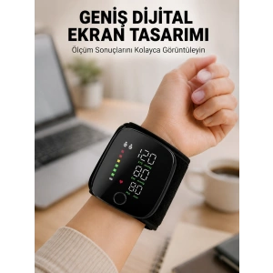 Evde Günlük Kullanıma Uygun Şarjlı Bilekten Tansiyon Ölçüm Cihazı
