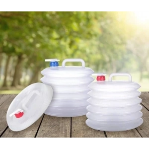 FDA AKORDİYON MUSLUKLU KATLANIR SU BİDONU 10 LT (5047)