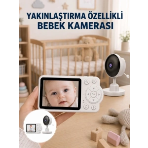 FHSS Teknolojili Güvenli Bebek Monitörü Net Görüntü Yeni Nesil