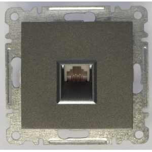 Füme Telefon Prizi Nümeris Çerçevesiz - Priz ve Anahtar İçin Uyumlu Çerçeve