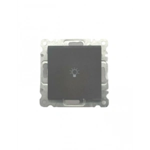 Füme Zil Butonu Lıght Modül Çerçevesiz - Priz ve Anahtar İçin Uyumlu Çerçeve