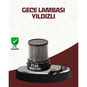 Galaxy Efektli LED Projektör Taşınabilir Yıldız Gece Lambası