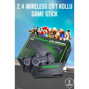 Game Stick 2000 Oyunlu 2.4G Kablosuz Çift Kol Yüksek Hassasiyetli Wireless