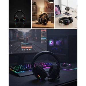 Gaming Headset Kablosuz Bluetooth 40MM Sürücülü Mikrofonlu Oyuncu Kulaklığı