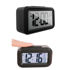 Gece Dijital Masa Saati Dijital Alarmlı Led Ekran Pilli Çalar Saat