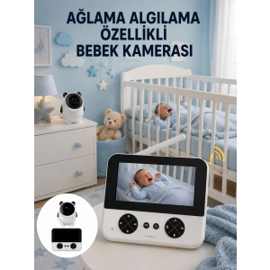 Gece Görüşlü Güvenli Bebek Monitörü 720P HD Görüntü Yeni Nesil