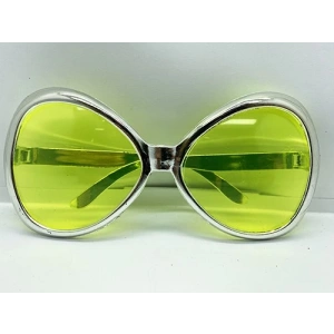 Gümüş Renk Yeşilçam Nostalji 80li Yıllar 90lı Yıllar Parti Gözlüğü  7x16 cm