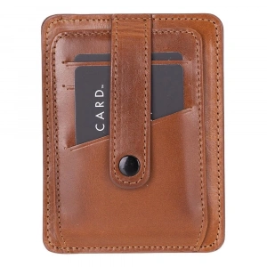 Hakiki Deri, El Yapımı Kartlık BLWL20 RST2 Gölgeli Taba