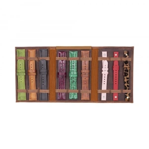 Hakiki Deri, El Yapımı, Saat Kordonu Taşıma Çantası, Antik Kahve