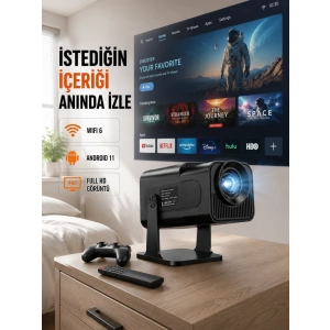 HCS350pro 1080P Full HD Taşınabilir Android Projektör Yeni Nesil
