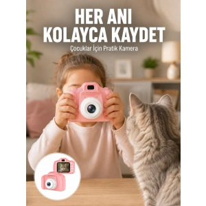 HD Video Kayıt Özellikli Mini Dijital Kamera Fotoğraf Çekimli USB Şarjlı Yeni Nesil