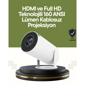 HDMI ve USB Girişli Uzun Ömürlü Ampullü Projeksiyon