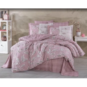 Hobby Çift Kişilik Ranforce Nevresim Takımı Vanessa Pudra