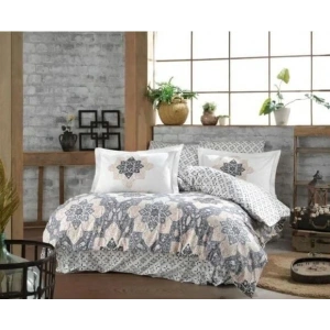 Hobby Kingsize Poplin Nevresim Amanda Gri