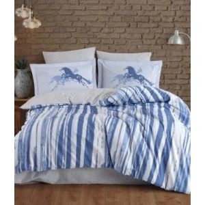 Hobby Tek Kişilik Poplin Nevresim Takımı Cascade Mavi