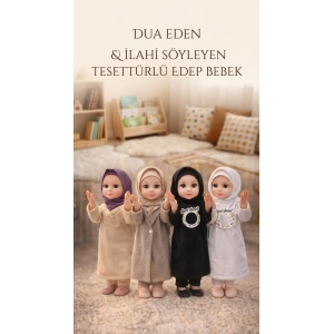 İlahi Söyleyen Tesettürlü Dua Eden Edep Bebek  Ramazan Oyuncağı