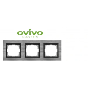 İnox Üçlü Çerçeve Quantum - Priz ve Anahtar İçin Uyumlu Çerçeve