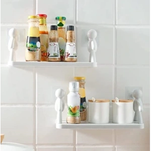 İnsan Figürlü Yapışkanlı Çok Amaçlı Duvar Rafı