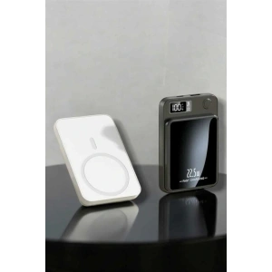 iOS Uyumlu 22.5W Hızlı Şarj Magsafe Powerbank Dijital Göstergeli 10.000 mAh