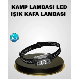 IPX5 Su Geçirmez Şarjlı LED Kafa Feneri | Hareket Sensörlü, Ayarlanabilir 60° Far