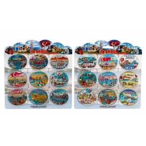 İstanbul Temalı Silikon Buzdolapı Süsü Magnet 9lu Set Alk5807