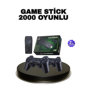 Kablosuz 4K Retro Atari Game Stick – 2 Kollu, 20000 Hazır Oyun
